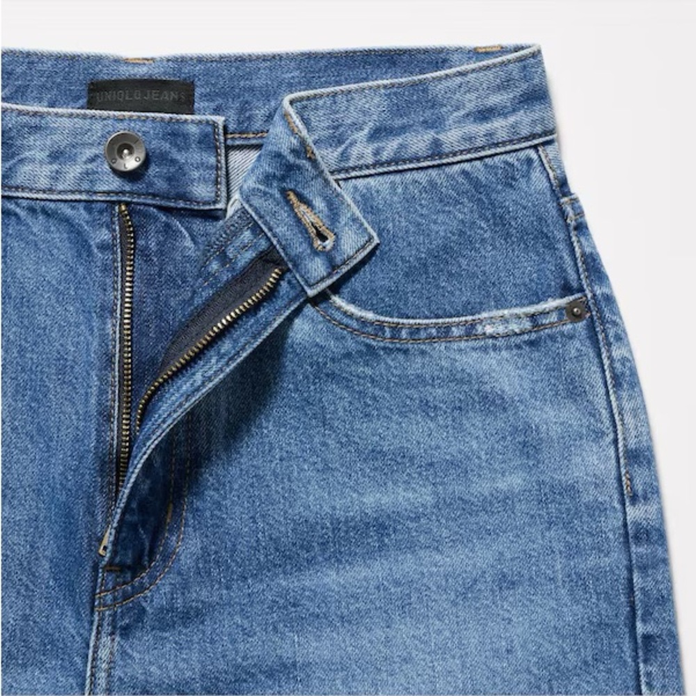 Uniqlo High Raise Classic Blue Women's Jeans - Picture 4 of 9